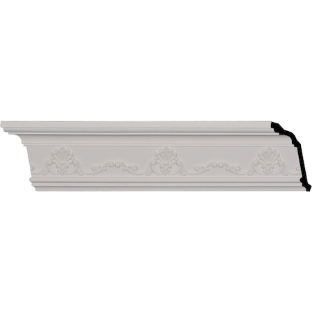 Ekena Millwork SAMPLE - 4 3/8"H x 3 1/4"P x 5 3/8"F x 12"L, (6 1/2" Repeat), Versailles Crown Moulding SAMPLE-MLD04X04X05VE